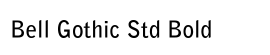 bell gothic std font